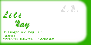 lili may business card